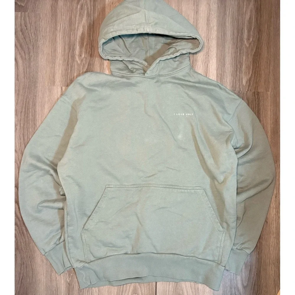 I Love Ugly Box Fit Hoodie Green Size‎ S Heavyweight Men's S Classic Sweatshirt